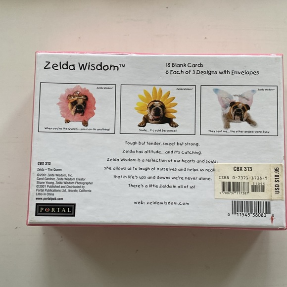 2001 Zelda Wisdom Blank Note Card Set with Envelopes - Picture 2 of 9